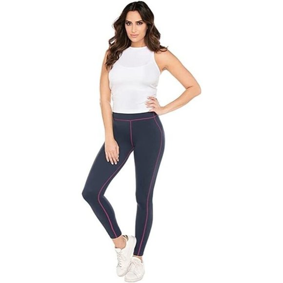 Miraclesuit Dress Blues Tummy Control Performance Leggings Small S - Picture 4 of 4